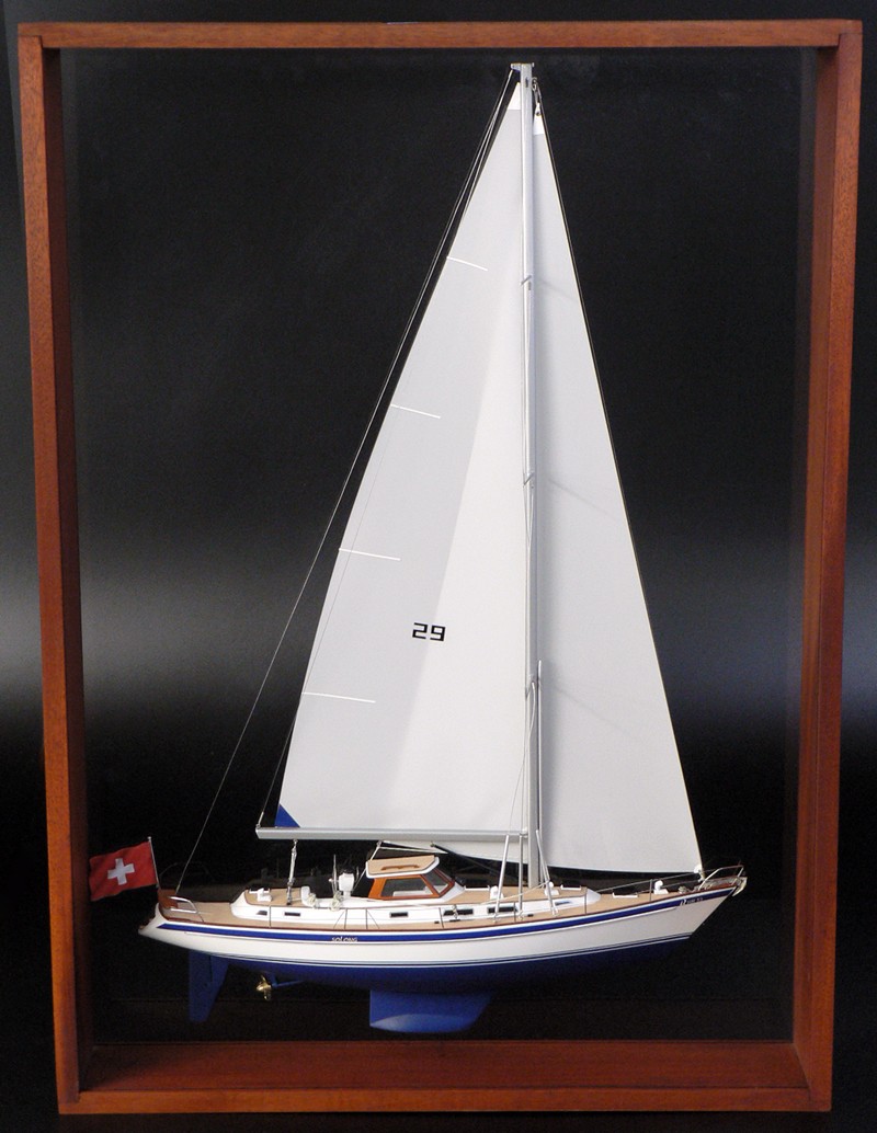 Custom Half Models - Hallberg-Rassy - Hallberg-Rassy 53 Framed Half Model - Abordage