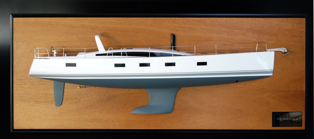 Custom Half Models - Jeanneau - Jeanneau 64 Half Model with deck details - Abordage