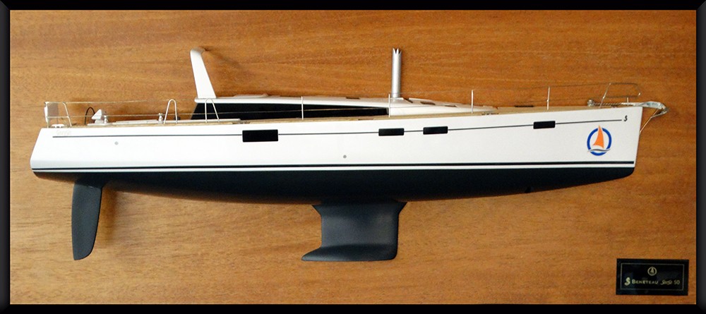 Custom Half Models - Beneteau - Beneteau Sense 50 half model with deck details - Abordage
