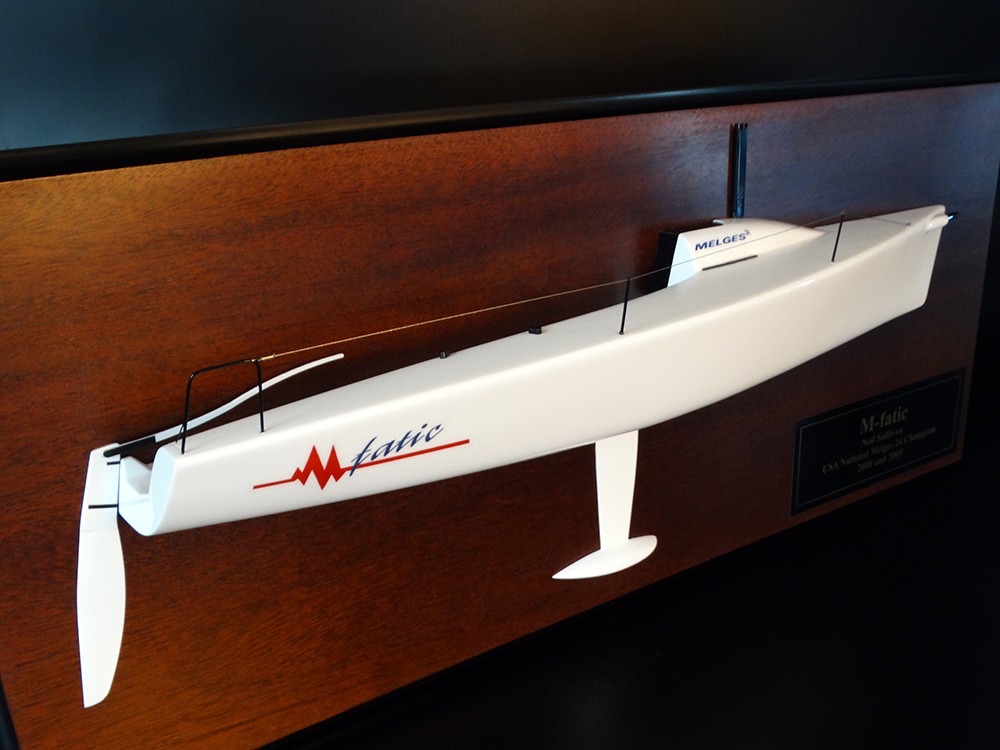Custom Half Models - Melges - Melges 24 half model with deck details - Abordage