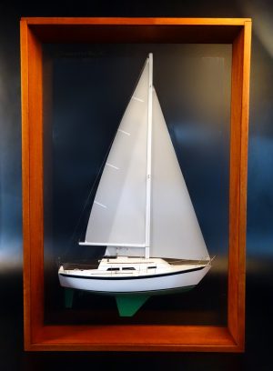 Custom Half Models - Ericson Yachts - Ericson 27 framed half model - Abordage