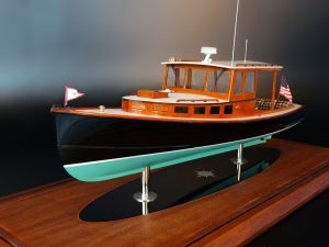 Custom Models - D.N. Hylan & Assoc. Boatbuilders - POSTHASTE IV, a 34 ft lobsterboat-inspired day cruiser, custom model - Aborda