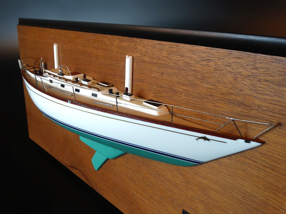 Custom Half Models - - F&C 44 Ketch half model with deck details - Abordage