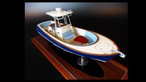 Custom Desk Models - Hinckley - Hinckley 29 Center Console desk model - Abordage
