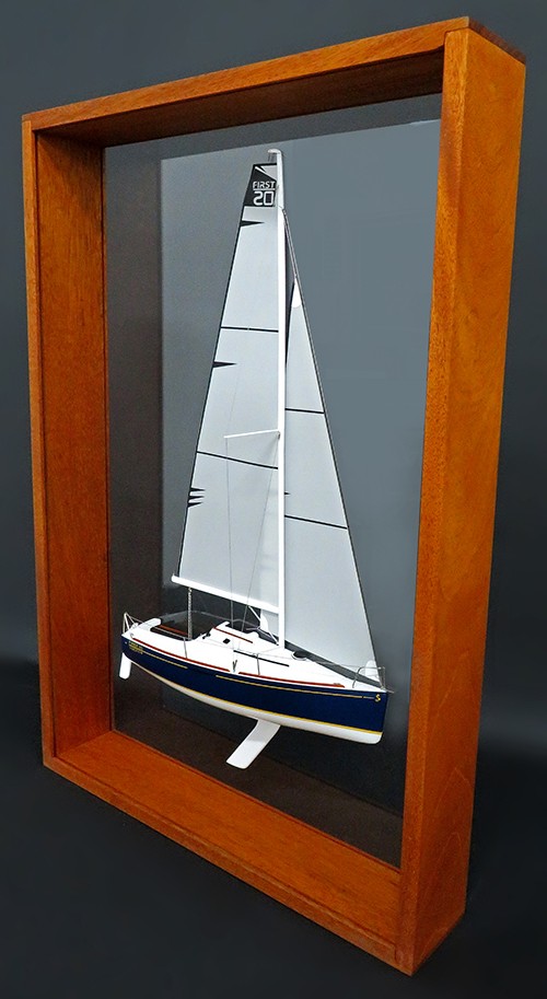 Custom Half Models - Beneteau - Beneteau First 20 framed half model - Abordage