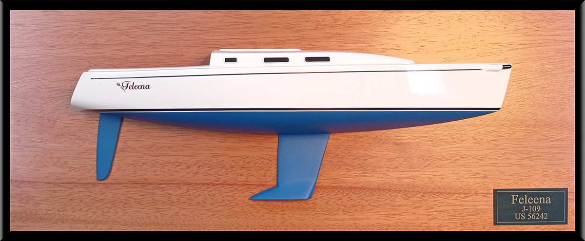 Custom Half Models - JBoats - J 109 JBoats replica half model with cabin and cockpit only - Abordage