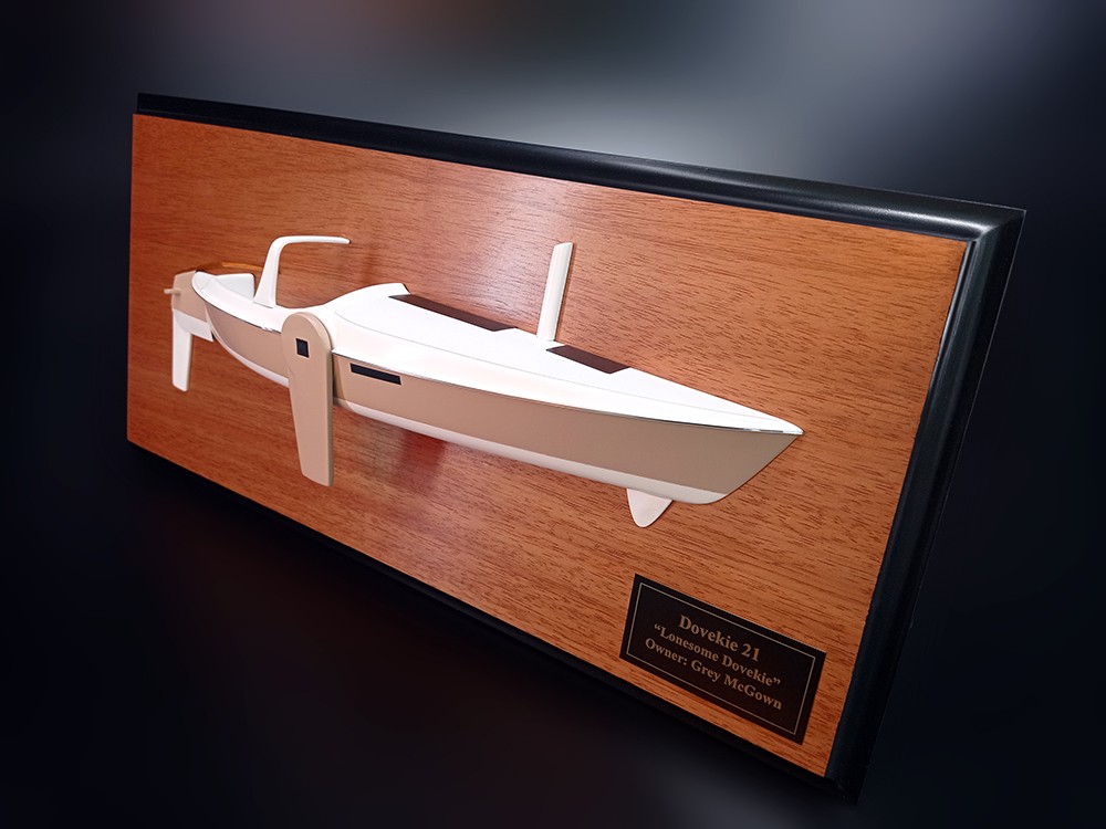 Custom Half Models - - Dovekie 21 custom half model with deck details - Abordage