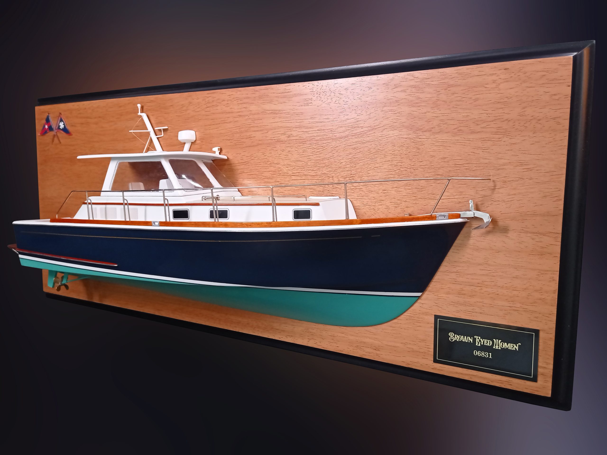 Custom Half Models - Grand Banks - Grand Banks Eastbay 38 custom half model with deck details - Abordage