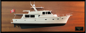 Fleming 55 with Enclosed Flybridge custom half model with deck details