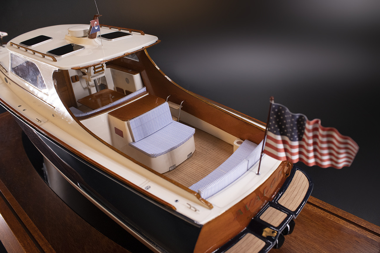 Hinckley Picnic boat 36 custom model replica