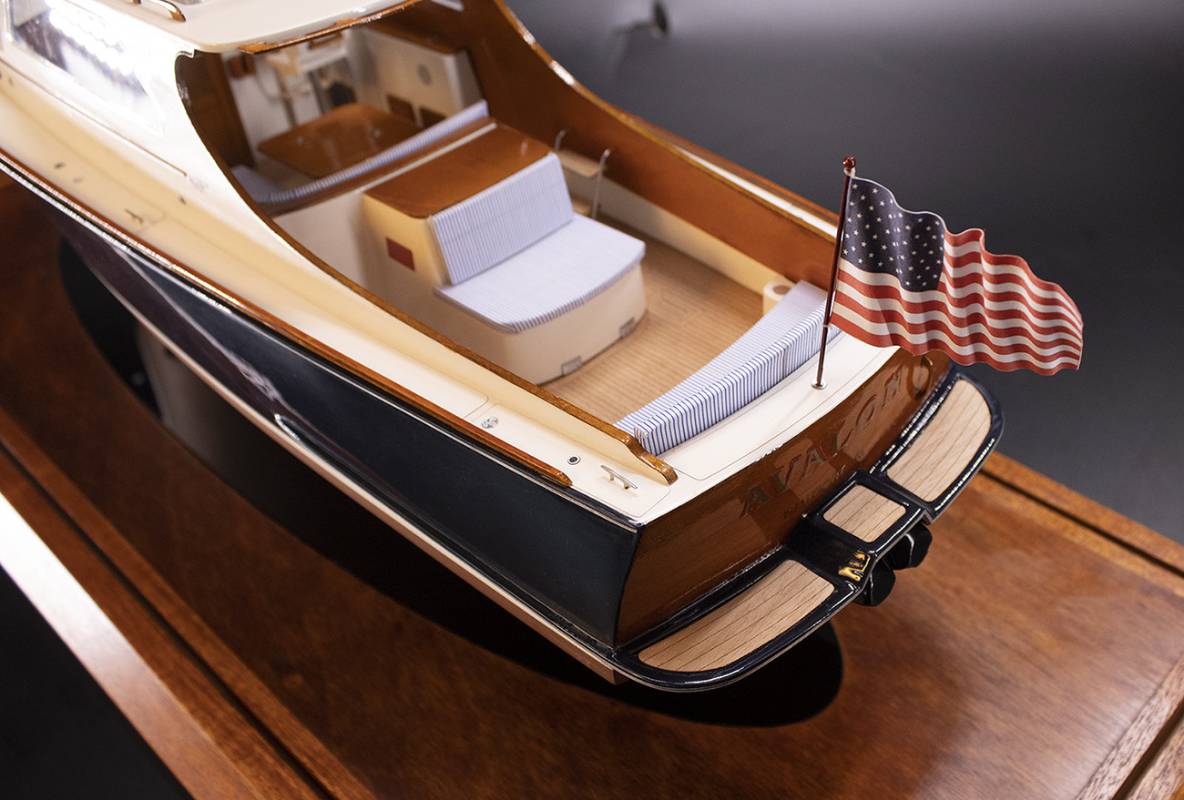 Hinckley Picnic boat 36 custom model replica