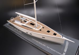 Grand Soleil 52 Performance model cut at the waterline